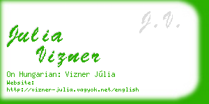 julia vizner business card