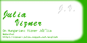 julia vizner business card